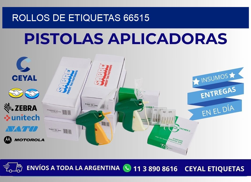 ROLLOS DE ETIQUETAS 66515